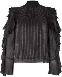 Temperley London - Ruffled Cold-Shoulder Top - Lyst