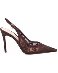 Gianvito Rossi - Lace Pointed-Toe Pumps - Lyst