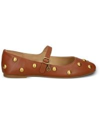 MICHAEL Michael Kors - Nellie Flex Stud-Embellished Leather Ballet Flats - Lyst