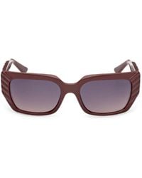 GUESS EYEWEAR - Logo-Plaque Rectangle-Frame Sunglasses - Lyst