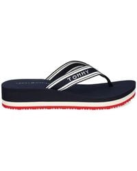 Tommy Hilfiger - Striped Platform Flip-Flops - Lyst