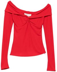 Blumarine - Twist-Detail Off-Shoulder Top - Lyst