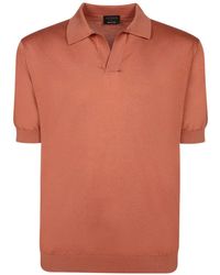 Dell'Oglio - Short-Sleeve Polo-Collar T-Shirt - Lyst
