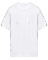 Helmut Lang - T-Shirt Met Geborduurd Logo - Lyst