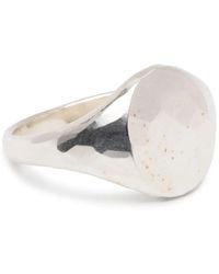 Werkstatt:münchen - Hammered Signet Ring - Lyst