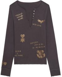 Zadig & Voltaire - Klassisches Langarmshirt - Lyst