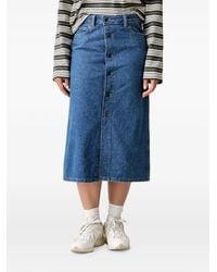 Dickies - Button-Front Denim Midi Skirt - Lyst