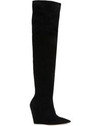 Stuart Weitzman - 100Mm Saloon Wedge Pointed-Toe Over-The-Knee Boots - Lyst