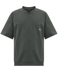 Oakley - O-Blades Embroidered-Logo Quarter-Zip T-Shirt - Lyst