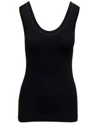 Brunello Cucinelli - Monilli-Detail Ribbed-Knit Tank Top - Lyst