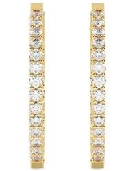 Diamond Essentials - Lab-Grown Diamond Oval Hoop Earrings - Lyst