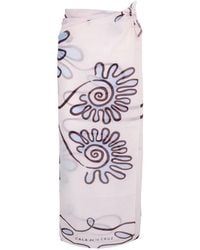 Cala De La Cruz - Abstract-Print Sarong Skirt - Lyst