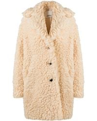 Isabel Marant - Cappotto monopetto in finto shearling - Lyst