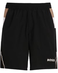 BOSS - Shorts Con Vita Elasticizzata - Lyst