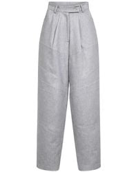 BATAKOVIC Belgrade - Loro Piana Asymmetric-Seam Wide-Leg Trousers - Lyst