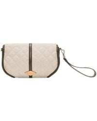 MZ Wallace - Small Astor Quilted Linen Clutch Bag - Lyst
