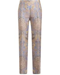 Etro - Broek Met Bloemen-Jacquard - Lyst