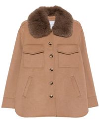 Ava Adore - Faux-Fur Collar Coat - Lyst