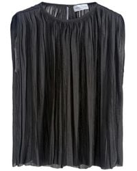 Roberto Collina - Pleated Sleeveless Top - Lyst