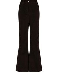 Ferragamo - Cotton Corduroy Flared Pants - Lyst