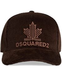 DSquared² - Maple Leaf Corduroy Cotton Baseball Cap - Lyst