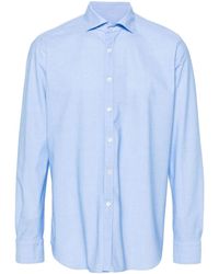 Canali - Classic-collar Long-sleeve Shirt - Lyst