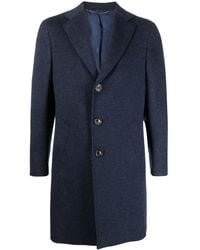 Canali - Single-Breasted Wool-Blend Peacoat - Lyst