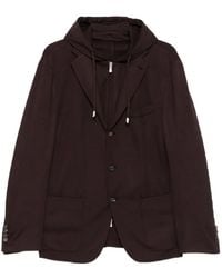 Eleventy - Hooded Single-Breasted Jacket - Lyst