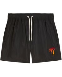 Palm Angels - Logo-embroidered Swim Shorts - Lyst