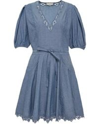 Ulla Johnson - Minikleid mit V-Ausschnitt - Lyst