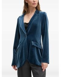 Joseph Ribkoff - Fluwelen Blazer Met Enkele Rij Knopen - Lyst