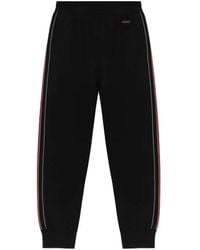 Versace - Cotton Trousers With Ribbed Cuffs - Lyst