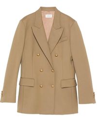 P.A.R.O.S.H. - Double-Breasted Stretch-Wool Blazer - Lyst