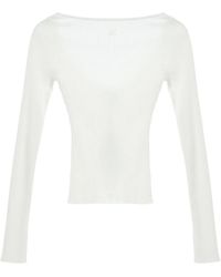 Courreges - Scoop-Back Ribbed-Knit Top - Lyst