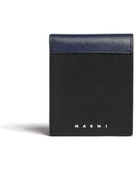 Marni - Logo-Print Leather Bi-Fold Wallet - Lyst