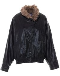 ELEH - Faux-Fur Trim Oversized Jacket - Lyst