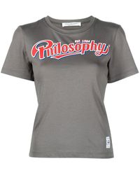 Philosophy Di Lorenzo Serafini - Logo-print Cotton T-shirt - Lyst