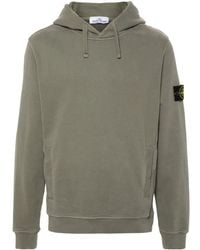 Stone Island - Compass-Badge Cotton Hoodie - Lyst