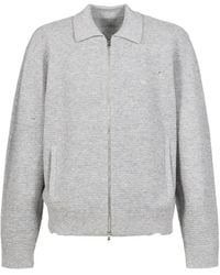 CEDARWOOD - Distressed Waffle-Knit Cardigan - Lyst