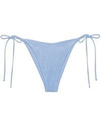 MC2 Saint Barth - Crinkled-Effect Side-Tie Bikini Bottoms - Lyst