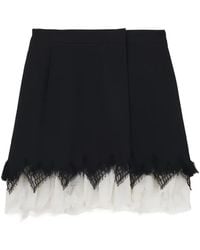 McQueen - Alexander Mc Queen Black Wool Rok - Lyst