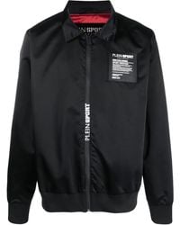 Philipp Plein - Logo-Patch Zip-Up Shirt Jacket - Lyst