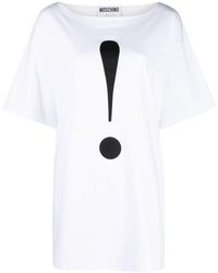 Moschino - Exclamation Mark-print Cotton T-shirt - Lyst