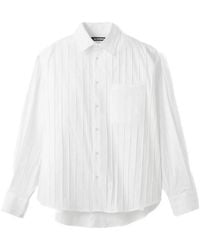 Jacquemus - The Camargue Gestreept Overhemd Met Borduurwerk - Lyst