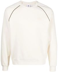 adidas - Felpa Girocollo Con Dettaglio A Righe - Lyst