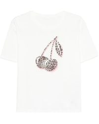 Marc Cain - Cherry-Print T-Shirt - Lyst