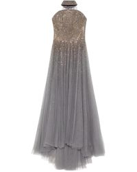 Jean Louis Sabaji - Embellished Maxi Dress - Lyst