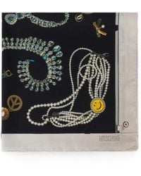 Moschino - Graphic-Print Silk Scarf - Lyst