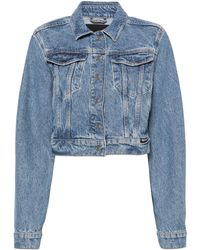 ROTATE BIRGER CHRISTENSEN - Veste En Jean À Patch Logo - Lyst