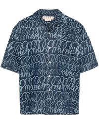 Marni - Camisa vaquera con logo estampado - Lyst